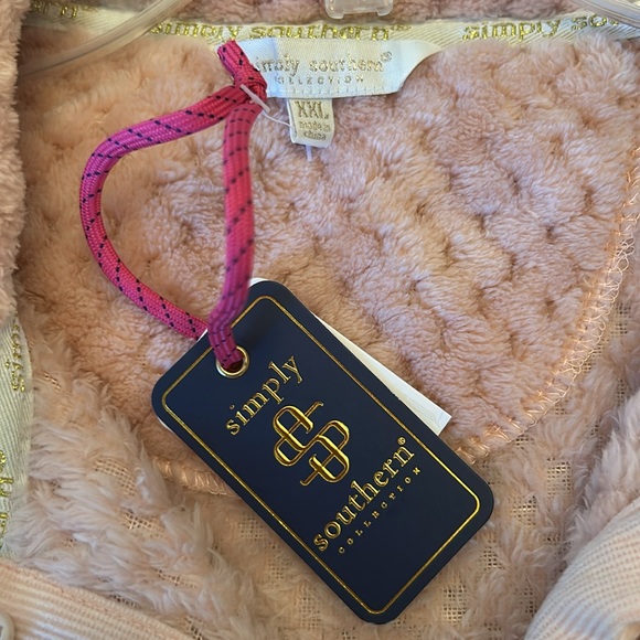 Simply Southern NEW Blush Quilted Sherpa Fleece Pullover - Picture 11 of 14